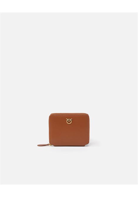 Portafoglio quadrato zip-around in pelle PINKO | 100249 A0F1L48Q